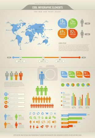 Cool infographic elements for the web and print usage