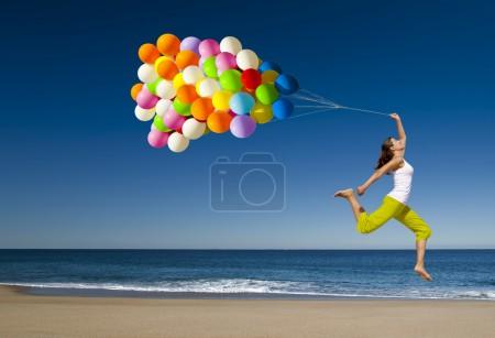 Jumping with balloons