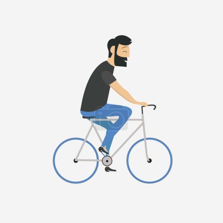  Man Riding Bicycle