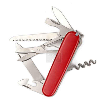 Swiss army knife isolated