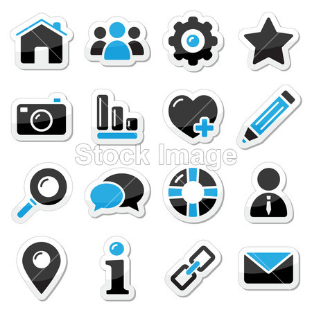 Web and internet buttons set