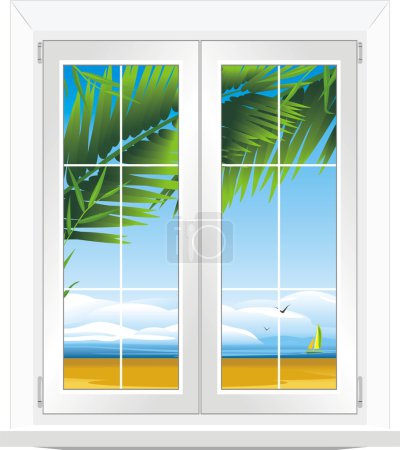 Window with kind of sea landscape