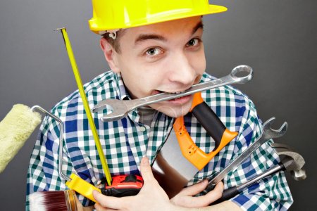Repairman with tools