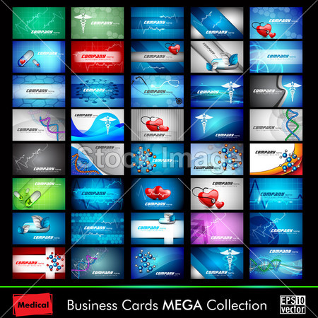 abstract medical business cards