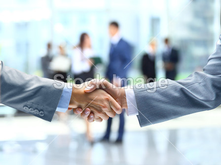 Business handshake and business