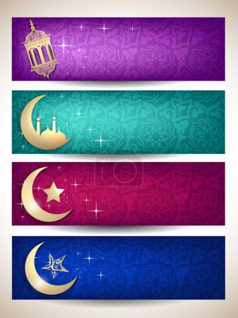 Website headers or banners for Ramadan or Eid. EPS 10.