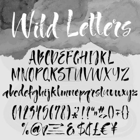 Brush lettering alphabetical set