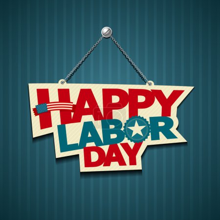 Happy Labor day american. text signs