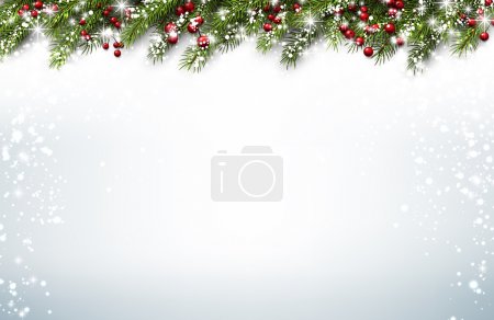 Christmas background with fir branches.