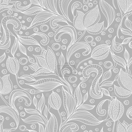 Abstract floral pattern. Seamless pattern with flowers