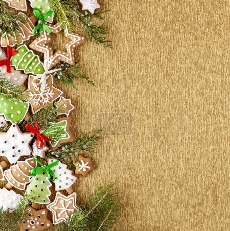 Christmas Ginger and Honey cookies background.