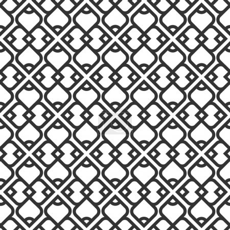 Black and white islamic seamless pattern