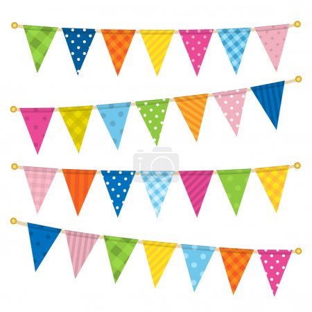 Vector triangle bunting flags