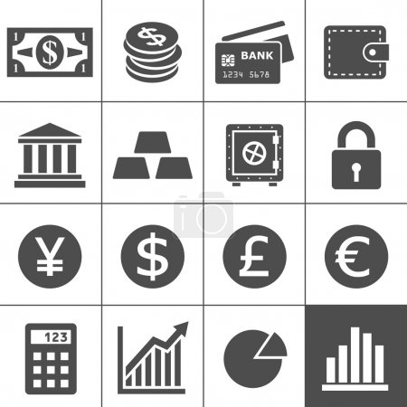 Financal icons set - Simplus series