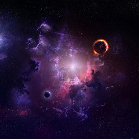 Starfield stardust and nebula space art galaxy creative background