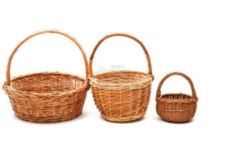 wicker basket isolated 