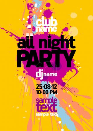 All Night Party design template.