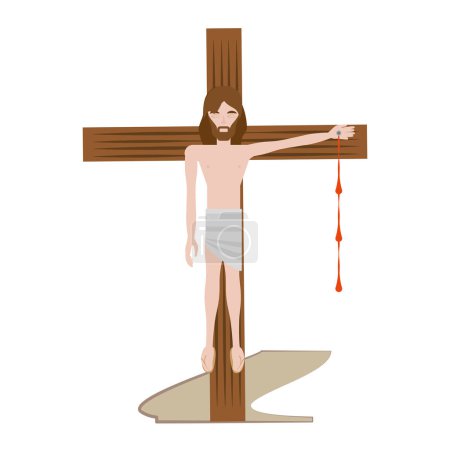 jesus christ nailed the cross - via crucis