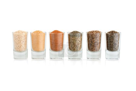 Spices and herbs in small glass