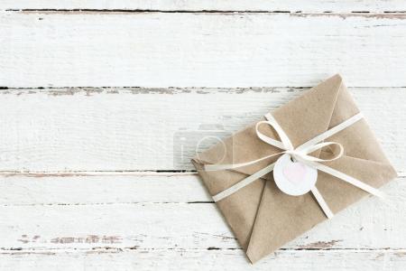 Decorative envelope with ribbon