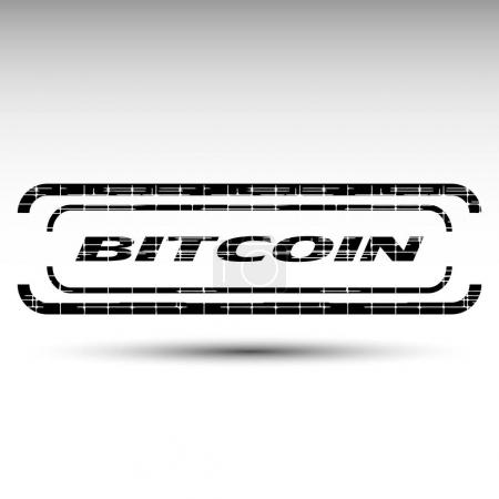 The vector of bitcoin emblem
