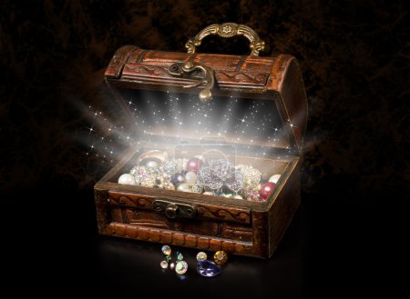 Antique chest of pirate treasure