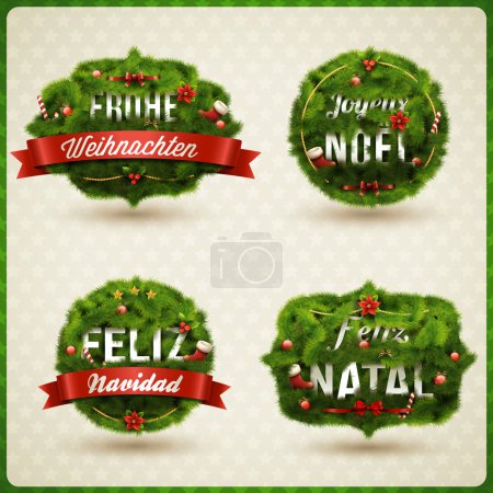 Christmas Label different languages