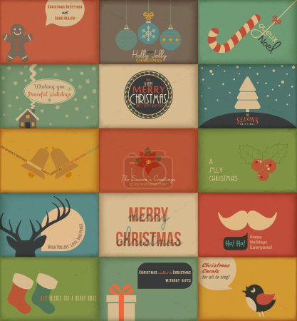 Collection of retro Holidays cards