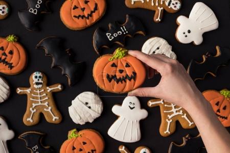 various decorative halloween cookies