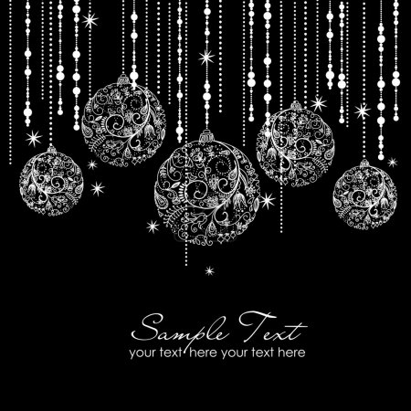 Black and White Christmas ornaments