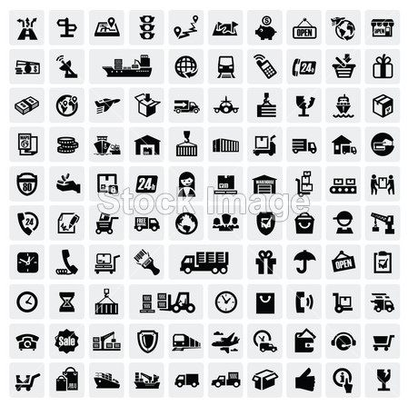 Logistic and shipping icons