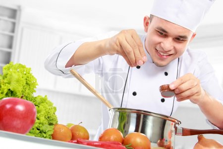 male chef cooking