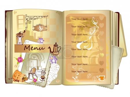 Hand drawn food illustrations for  restaurant or cafe menu.