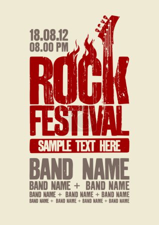 Rock festival design template.