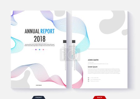 Annual report cover template collection design for business.