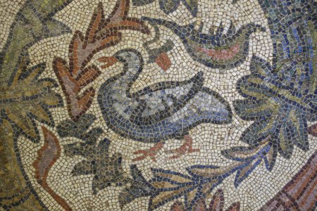 Orpheus mosaic fragment with goose