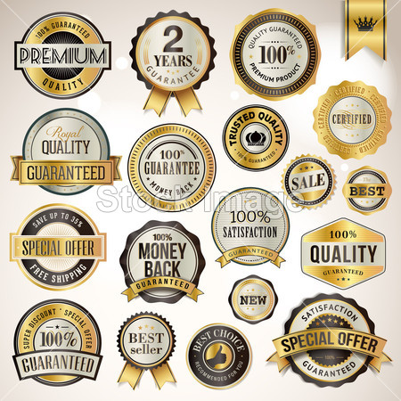 Set of luxury badges and stickers
