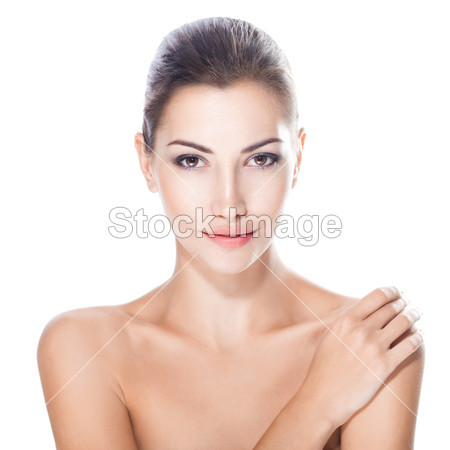 beautiful young woman with healthy face