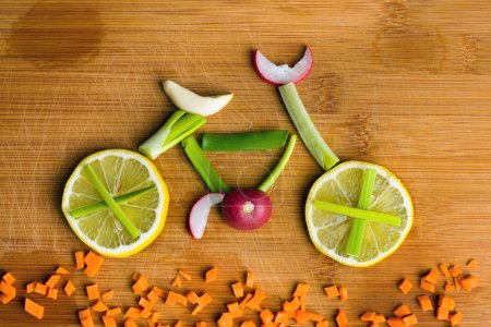 Healthy lifestyle concept - vegetable bike