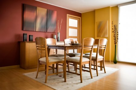 Interior design series: modern colorful dining room