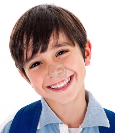 Closeup smile of a cute young boy