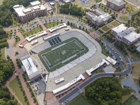 Aerial view of Jerry Richardson Stadium at the University of North Carolina at Charlotte.  Home of the UNCC 49ers