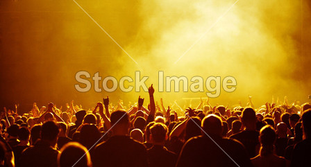 Yellow Concert Crowd