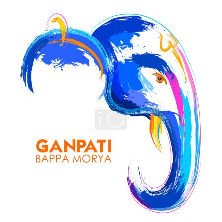 Lord Ganpati background for Ganesh Chaturthi with message Shri Ganeshaye Namah Prayer to Lord Ganesha