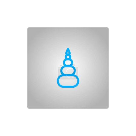 pyramid diagram flat icon, business concept