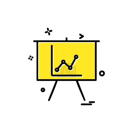 Business graph icon design vector illustration