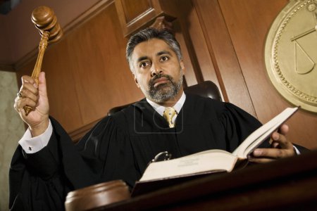 Male Judge Knocking Gavel