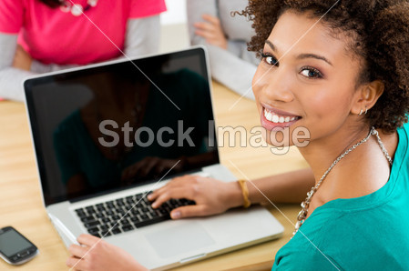 Student Working On Laptop