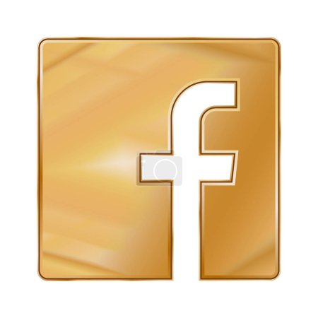 Letter f icon. Social media icon. Facebook logo vector illustration.