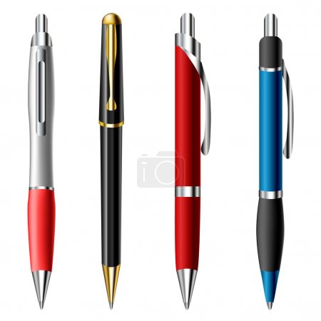 Realistic ballpoint pen set